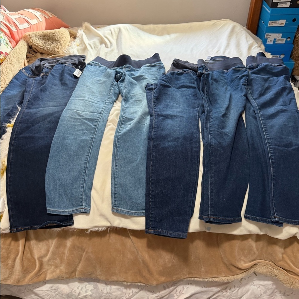 Lot of 5 Maternity Denim Jeans 0/2